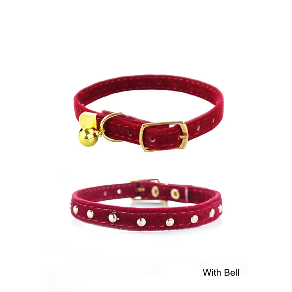 Cute Adjustable Cat Collar with Bell
