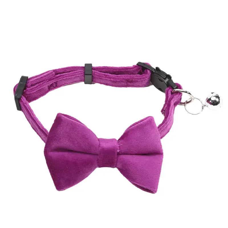 Multicolor Cat Collar with Bow & Bell