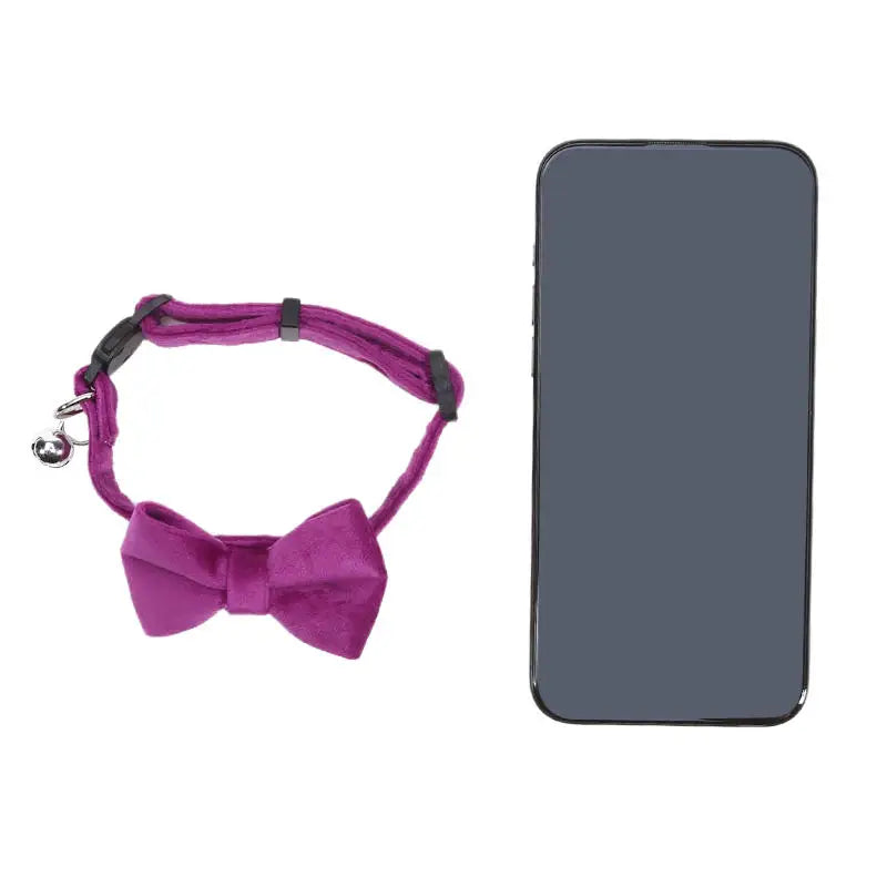 Multicolor Cat Collar with Bow & Bell