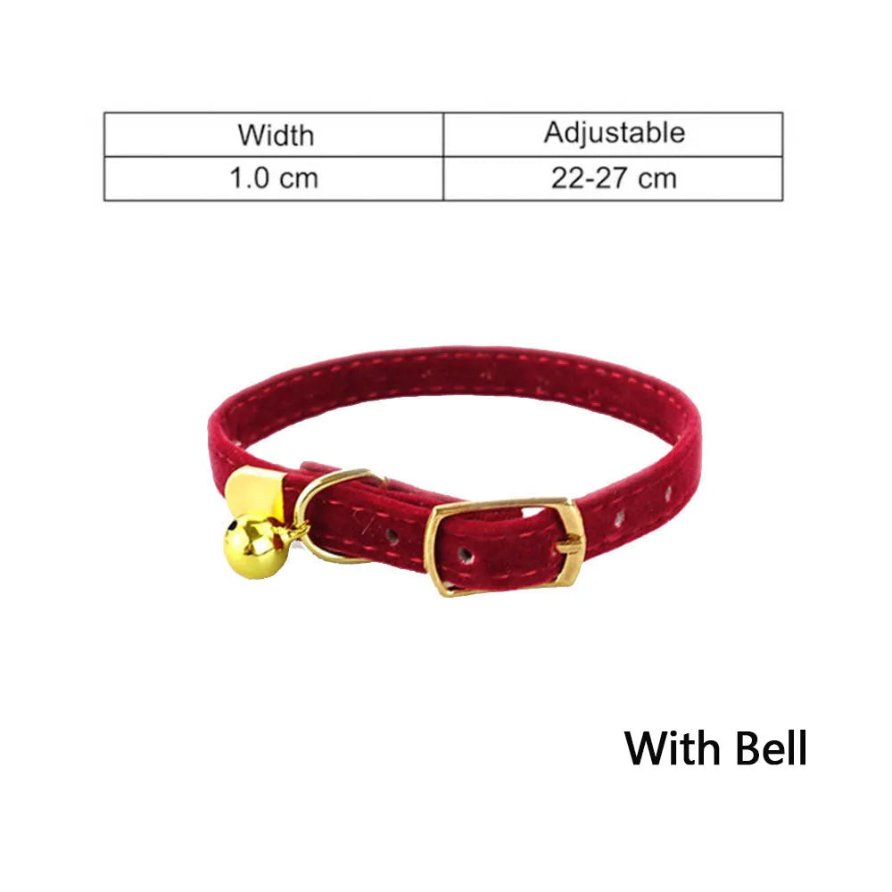 Cute Adjustable Cat Collar with Bell