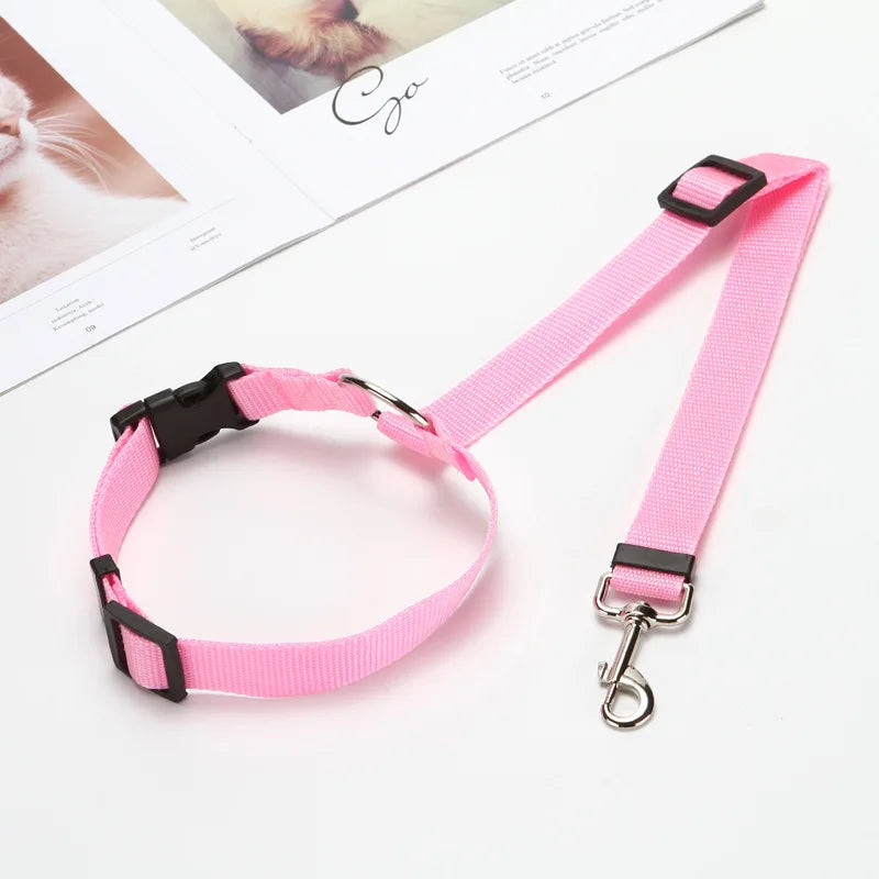 2-in-1 Pet Car Seat Belt & Leash