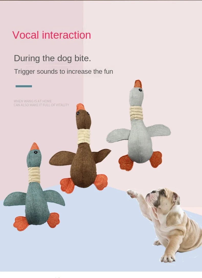 Durable Squeaky Goose Toy for Dogs