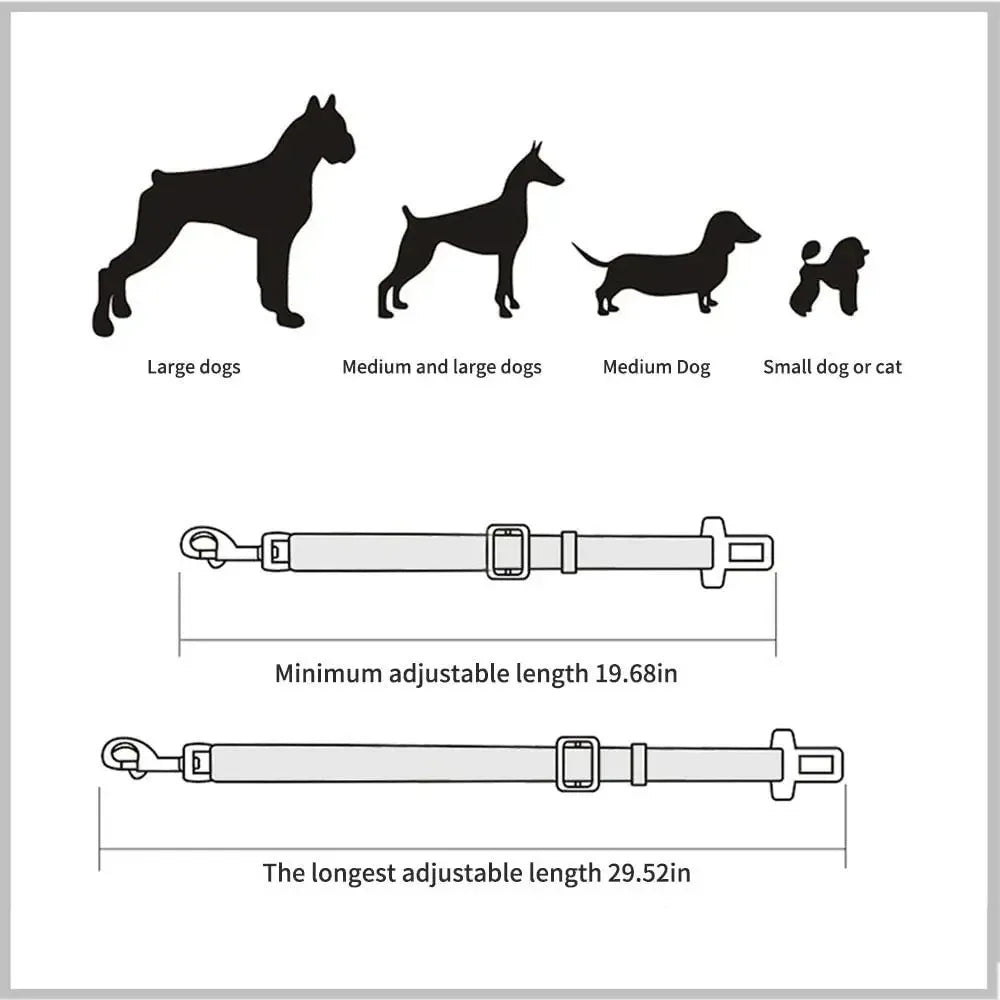 Adjustable Dog & Cat Car Safety Belt
