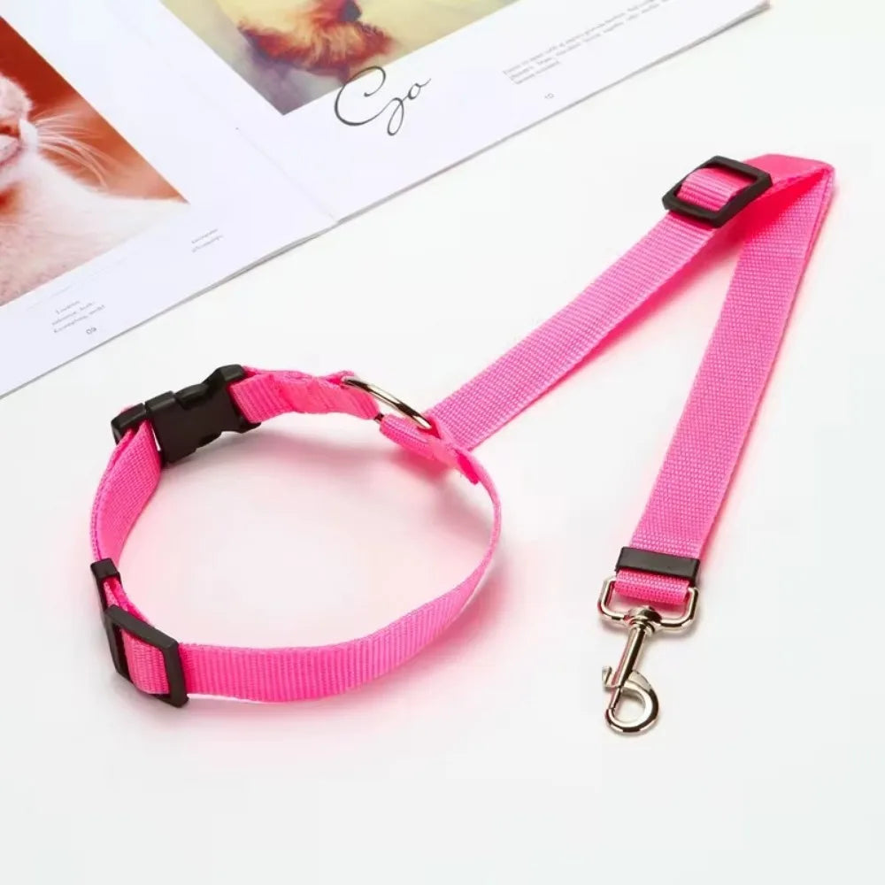 2-in-1 Pet Car Seat Belt & Leash