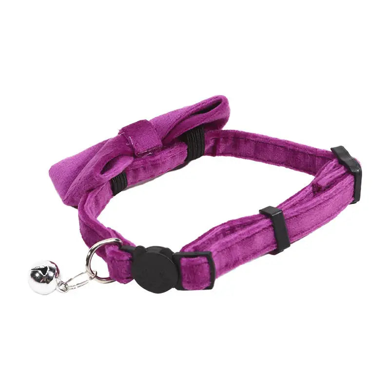 Multicolor Cat Collar with Bow & Bell