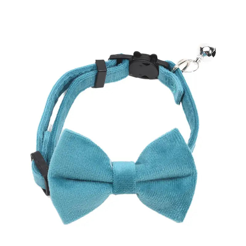 Multicolor Cat Collar with Bow & Bell