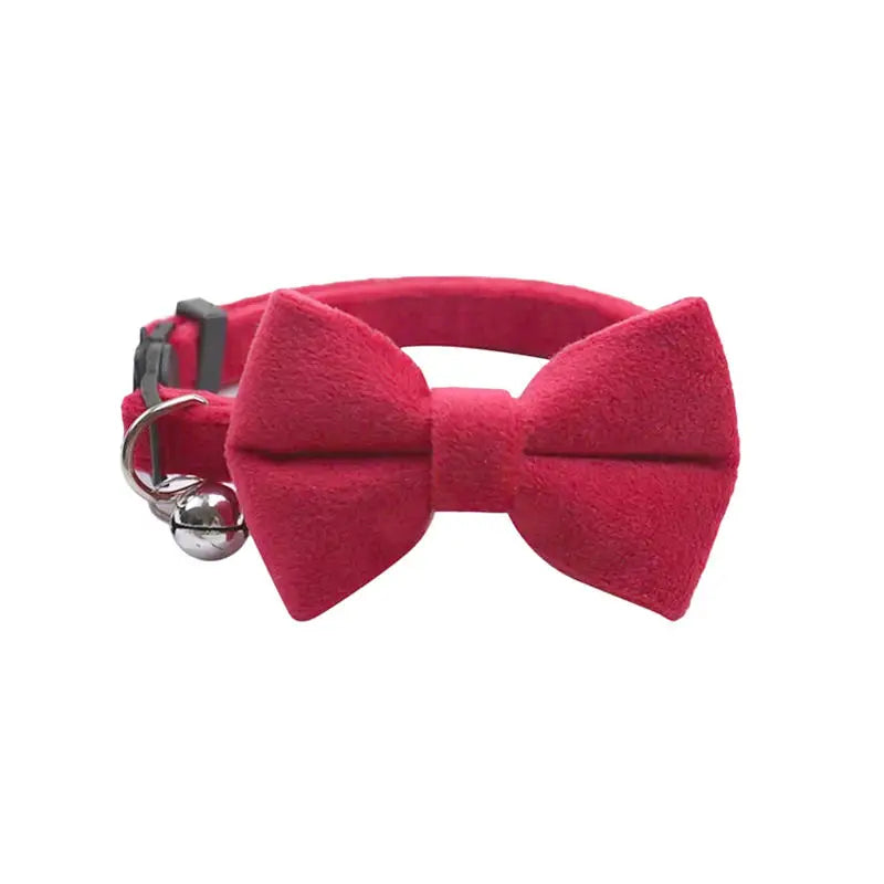 Multicolor Cat Collar with Bow & Bell