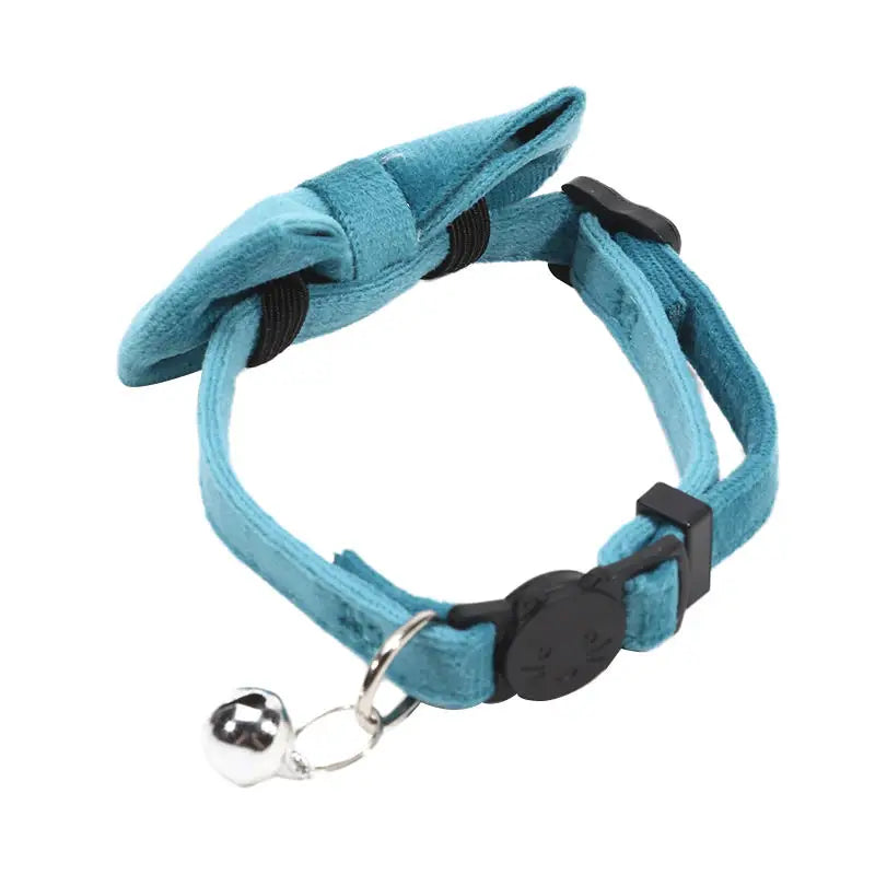 Multicolor Cat Collar with Bow & Bell
