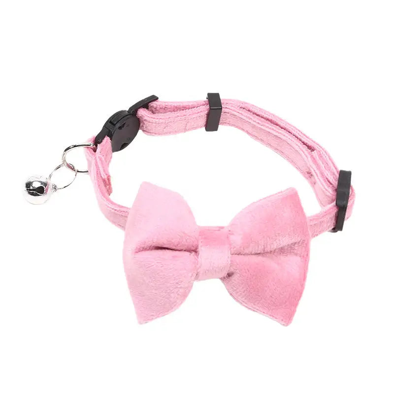 Multicolor Cat Collar with Bow & Bell