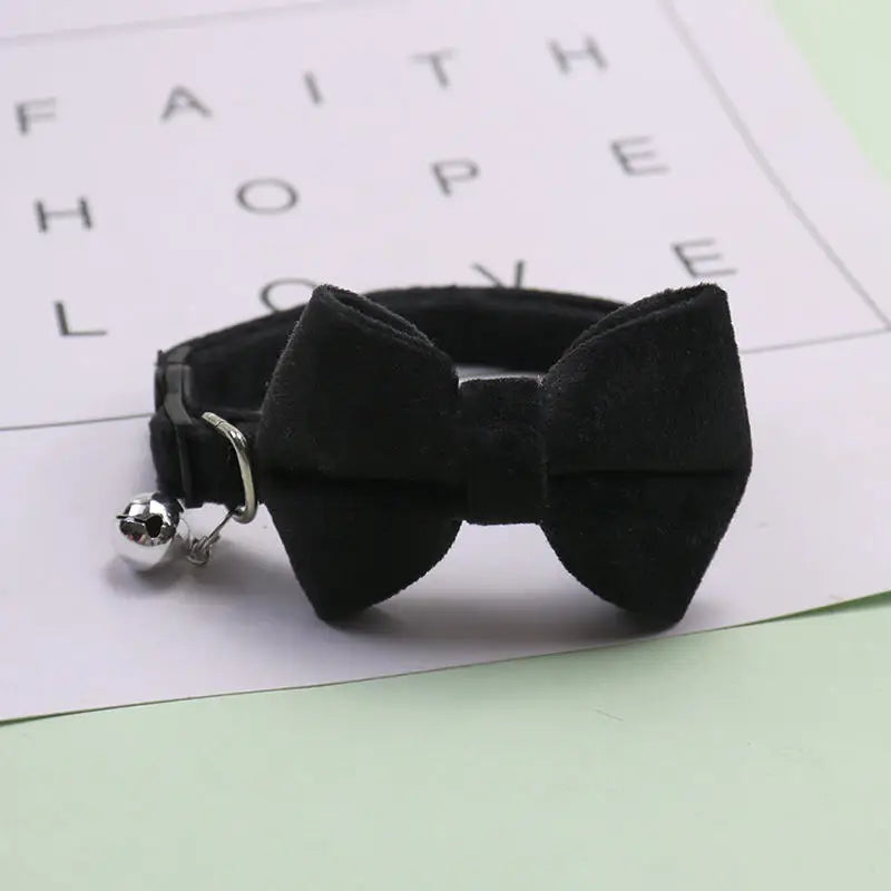 Multicolor Cat Collar with Bow & Bell