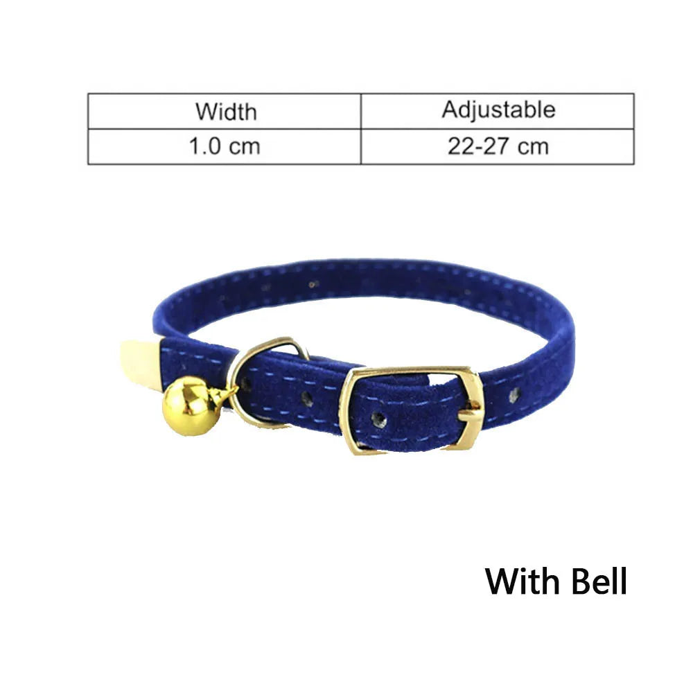 Cute Adjustable Cat Collar with Bell