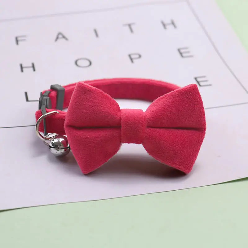 Multicolor Cat Collar with Bow & Bell
