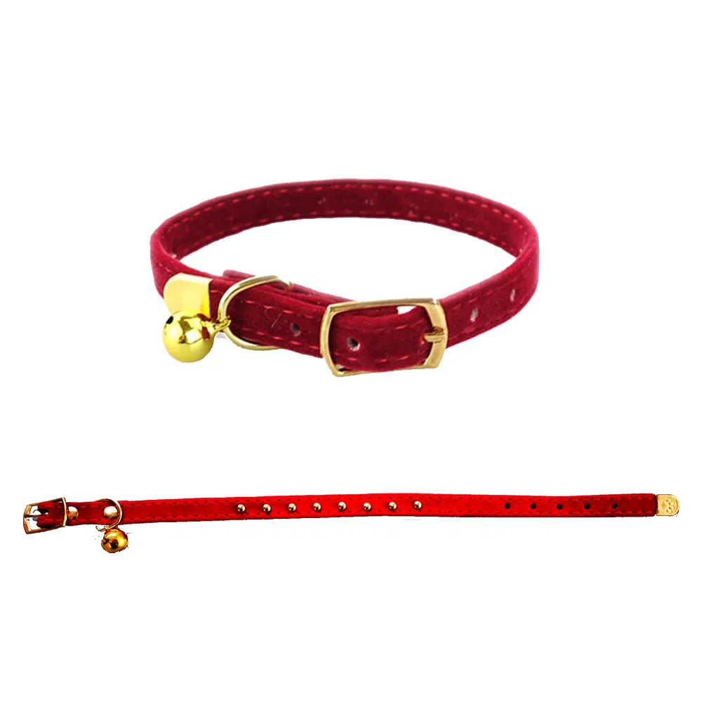 Cute Adjustable Cat Collar with Bell