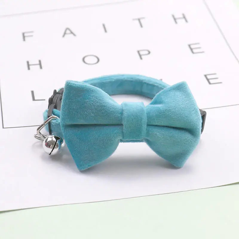 Multicolor Cat Collar with Bow & Bell