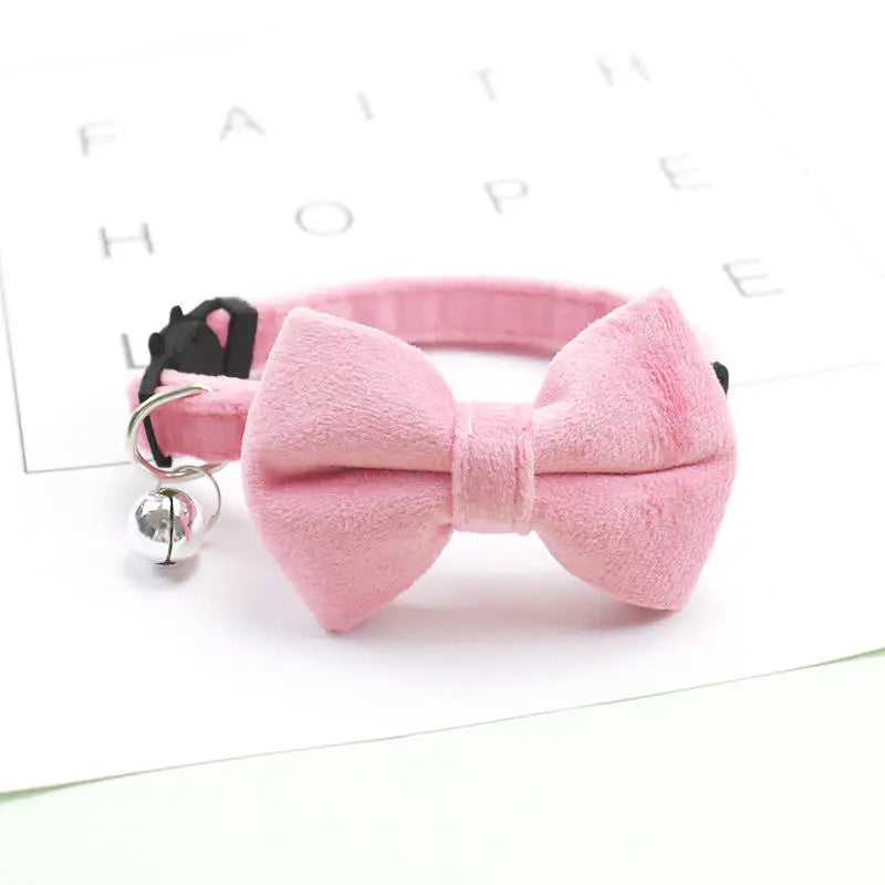 Multicolor Cat Collar with Bow & Bell