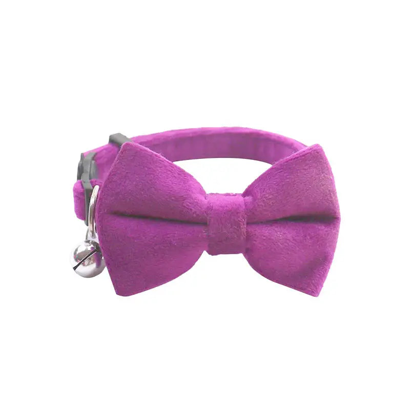 Multicolor Cat Collar with Bow & Bell